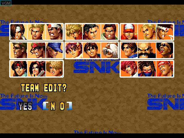 Image du menu du jeu King of Fighters '95, The sur Sony Playstation