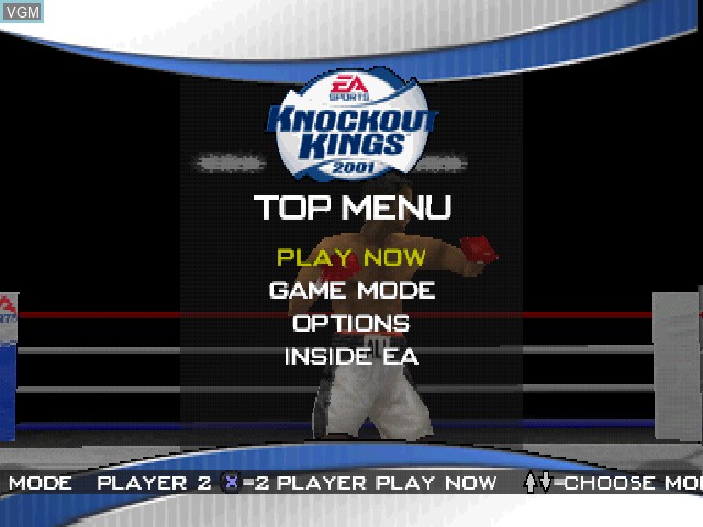 Image du menu du jeu Knockout Kings 2001 sur Sony Playstation