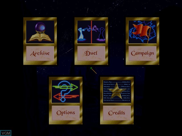 Image du menu du jeu Magic - The Gathering - BattleMage sur Sony Playstation