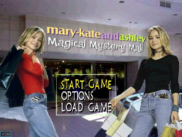 Image du menu du jeu Mary-Kate and Ashley - Magical Mystery Mall sur Sony Playstation