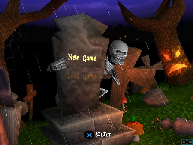 Image du menu du jeu Medievil sur Sony Playstation