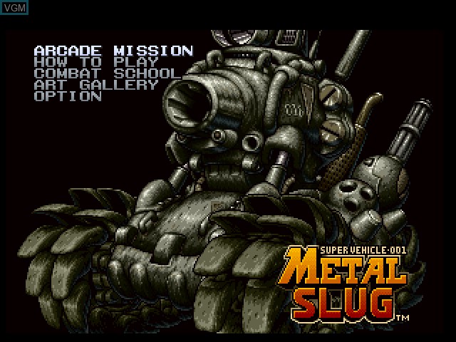 Image du menu du jeu Metal Slug sur Sony Playstation