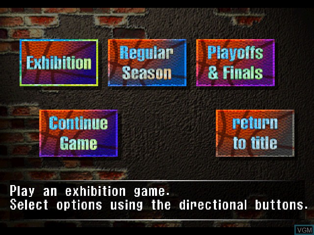 Image du menu du jeu NBA In the Zone 2 sur Sony Playstation