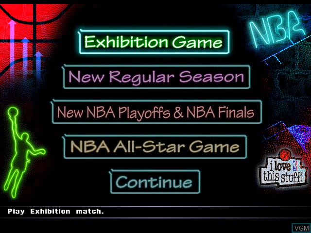Image du menu du jeu NBA In The Zone '98 sur Sony Playstation