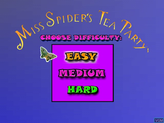 Image du menu du jeu Miss Spider's Tea Party sur Sony Playstation