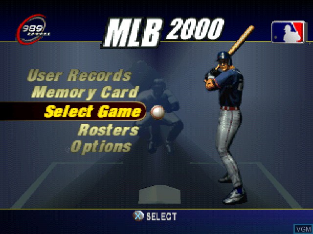 Image du menu du jeu MLB 2000 sur Sony Playstation