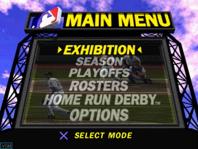Image du menu du jeu MLB Pennant Race sur Sony Playstation