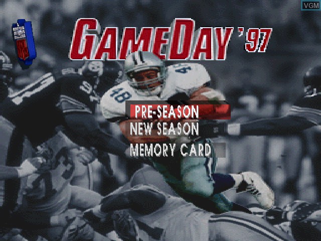 Image du menu du jeu NFL GameDay '97 sur Sony Playstation