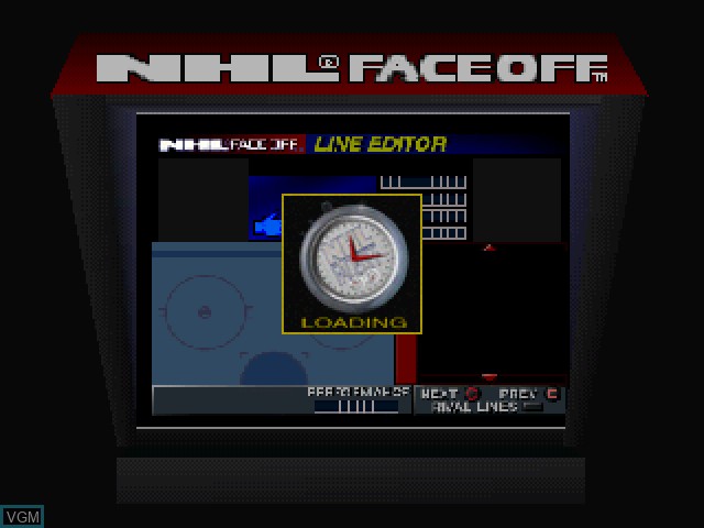 Image du menu du jeu NHL Faceoff sur Sony Playstation