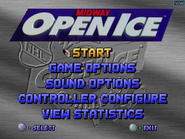 Image du menu du jeu NHL Open Ice - 2 on 2 Challenge sur Sony Playstation