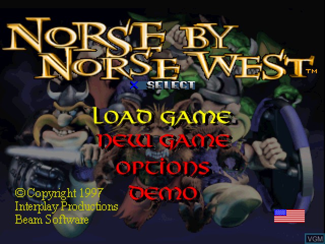 Image du menu du jeu Norse by Norsewest - The Return of the Lost Vikings sur Sony Playstation