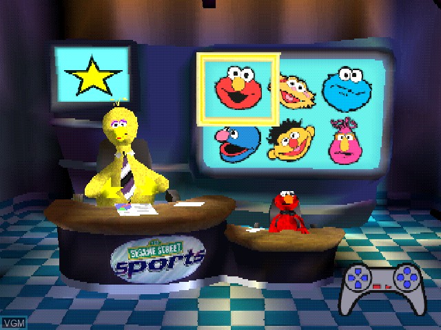 Image du menu du jeu Sesame Street Sports sur Sony Playstation