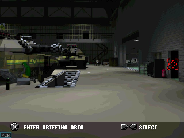 Image du menu du jeu Shellshock sur Sony Playstation