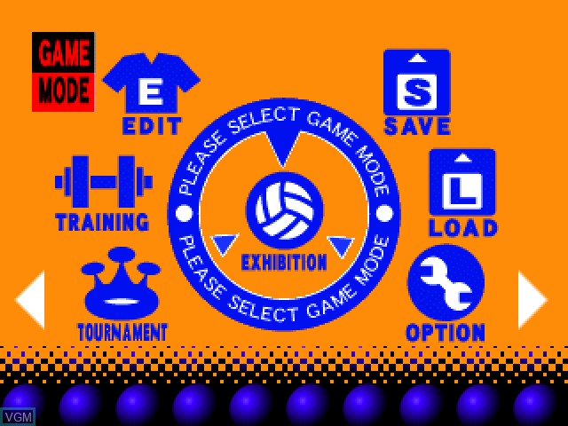 Image du menu du jeu Simple 1500 Series Vol. 54 - The Volleyball - Break Volley Plus sur Sony Playstation