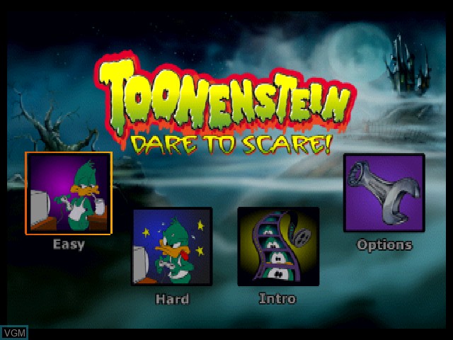 Image du menu du jeu Tiny Toon Adventures - Toonenstein - Dare to Scare sur Sony Playstation