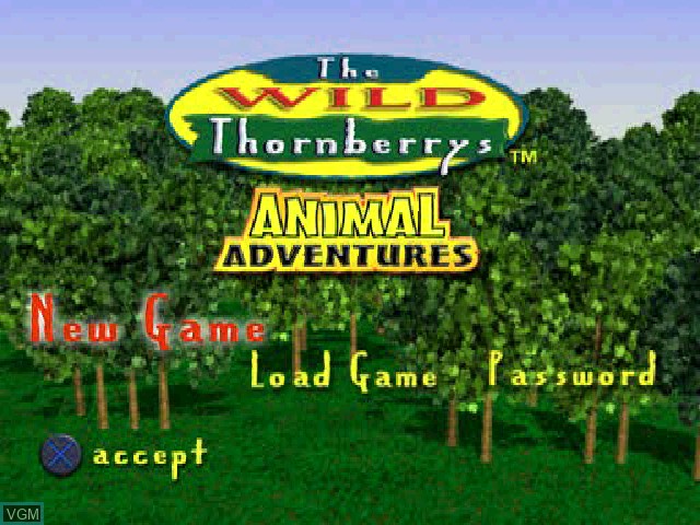 Image du menu du jeu Wild Thornberrys, The - Animal Adventures sur Sony Playstation