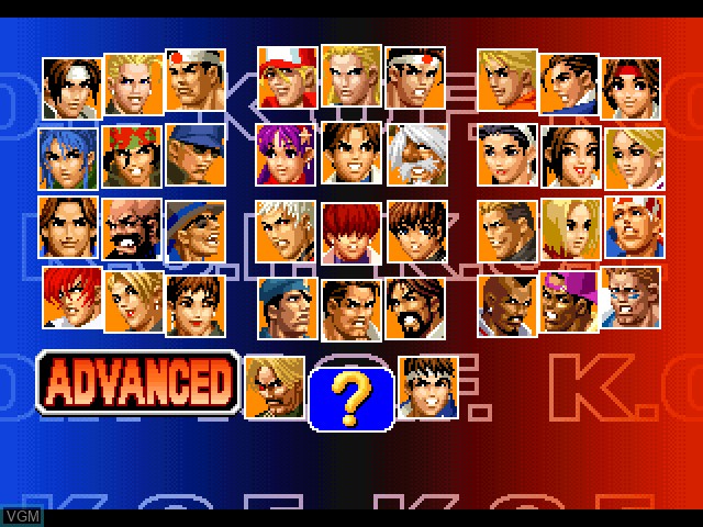 Image du menu du jeu King of Fighters '98, The - Dream Match Never Ends sur Sony Playstation