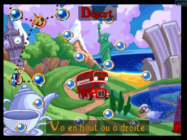 Image du menu du jeu Rayman Junior sur Sony Playstation