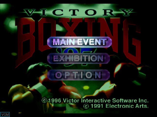 Image du menu du jeu Victory Boxing Champion Edition sur Sony Playstation
