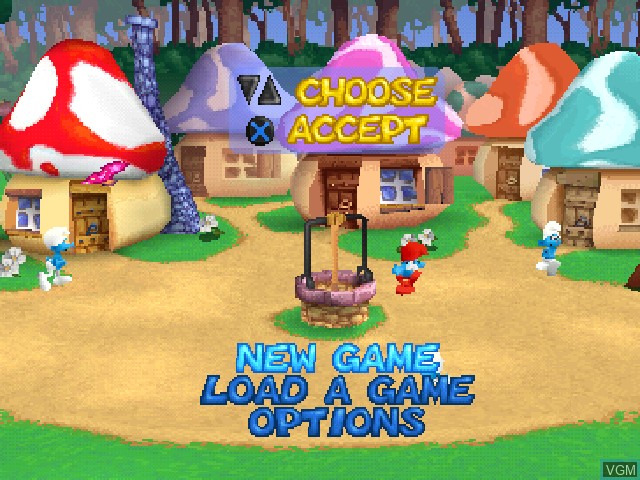Image du menu du jeu Smurfs, The sur Sony Playstation