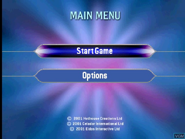 Image du menu du jeu Who Wants to Be a Millionaire? Junior sur Sony Playstation