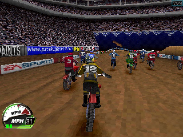 Image in-game du jeu Supercross 2000 sur Sony Playstation