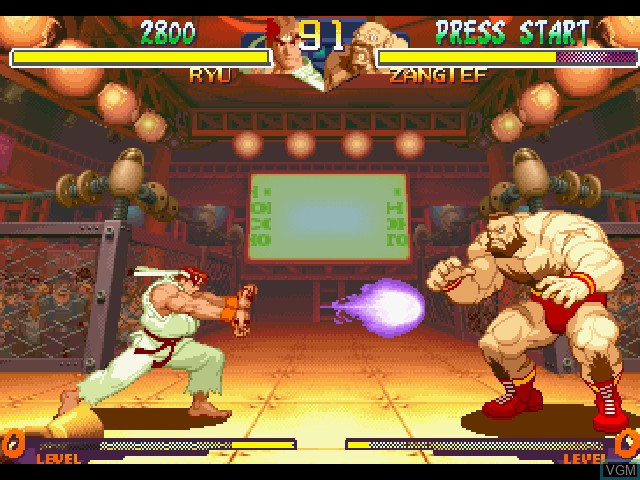 Image in-game du jeu Street Fighter Zero 2' sur Sony Playstation