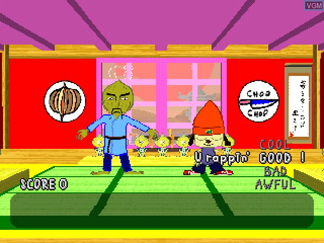 Image in-game du jeu PaRappa The Rapper sur Sony Playstation
