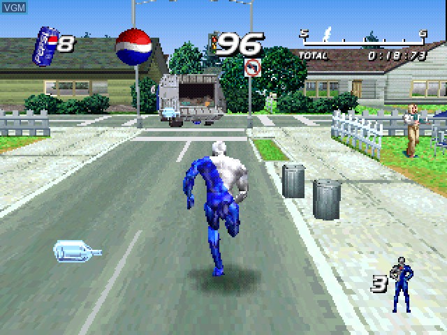 Image in-game du jeu Pepsiman sur Sony Playstation