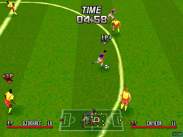 Image in-game du jeu Adidas Power Soccer sur Sony Playstation