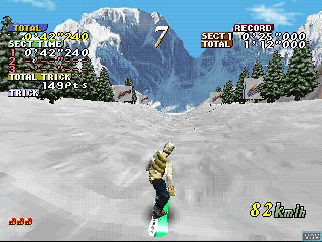 Image in-game du jeu Cool Boarders sur Sony Playstation