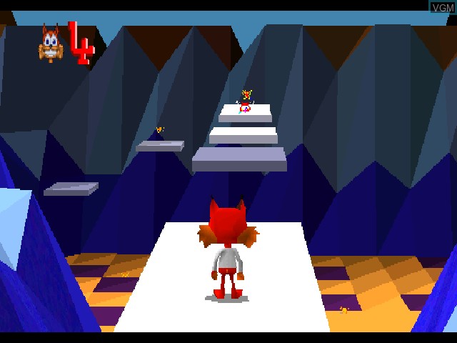 Image in-game du jeu Bubsy 3D sur Sony Playstation