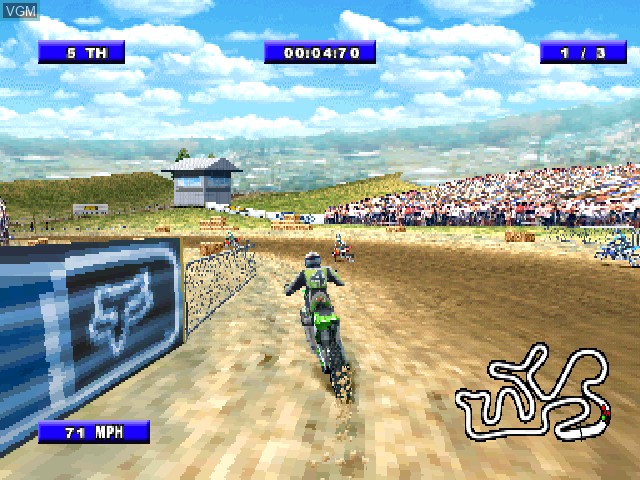 Image in-game du jeu Championship Motocross 2001 featuring Ricky Carmichael sur Sony Playstation