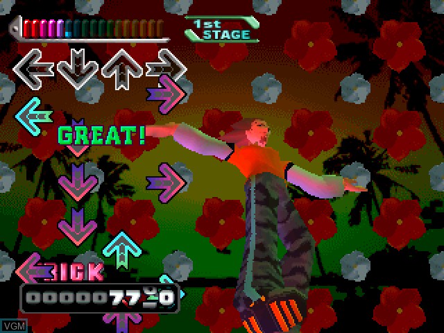Image in-game du jeu Dance Dance Revolution Konamix sur Sony Playstation