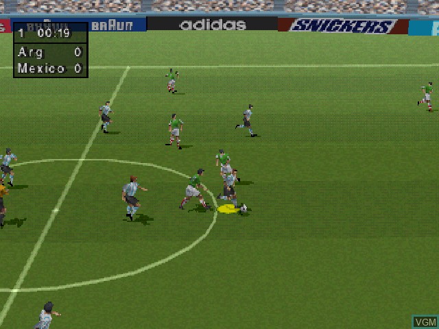 Image in-game du jeu FIFA - Road to World Cup 98 sur Sony Playstation