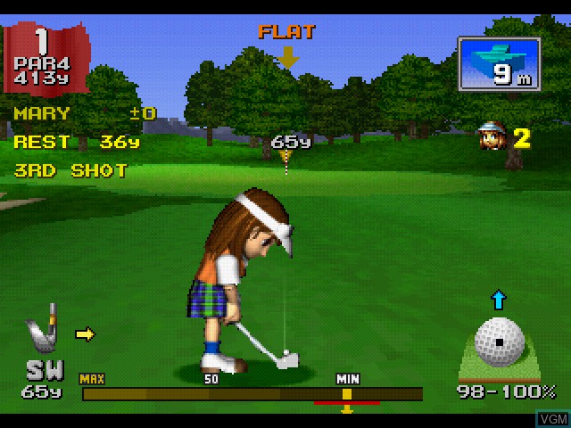 Image in-game du jeu Hot Shots Golf sur Sony Playstation