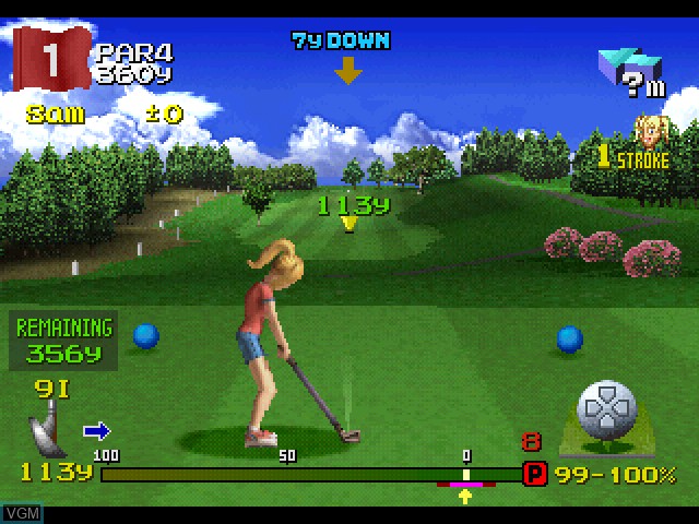 Image in-game du jeu Hot Shots Golf 2 sur Sony Playstation