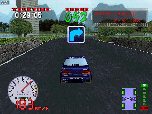 Image in-game du jeu Hyper Rally sur Sony Playstation