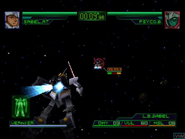 Image in-game du jeu Kidou Senshi Gundam - Gyakushuu no Char sur Sony Playstation