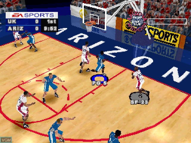 Image in-game du jeu NCAA March Madness '98 sur Sony Playstation