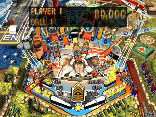 Image in-game du jeu Patriotic Pinball sur Sony Playstation