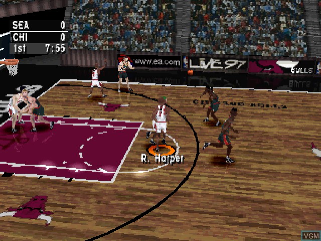 Image in-game du jeu NBA Live 97 sur Sony Playstation
