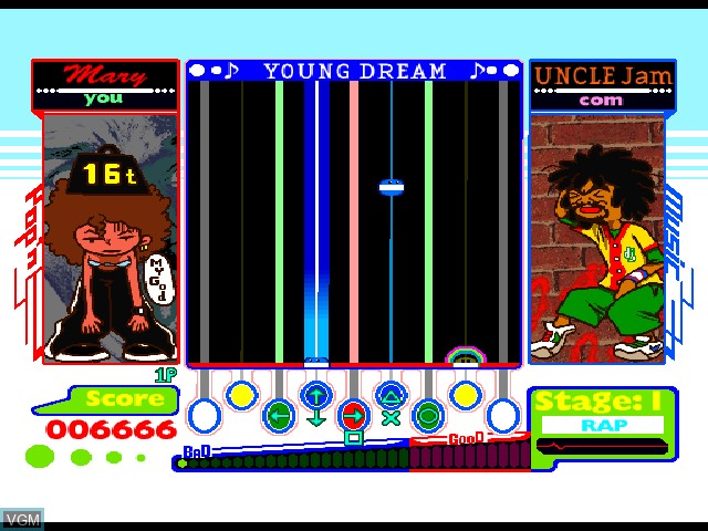 Image in-game du jeu Pop'n Music sur Sony Playstation
