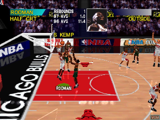 Image in-game du jeu NBA ShootOut '97 sur Sony Playstation