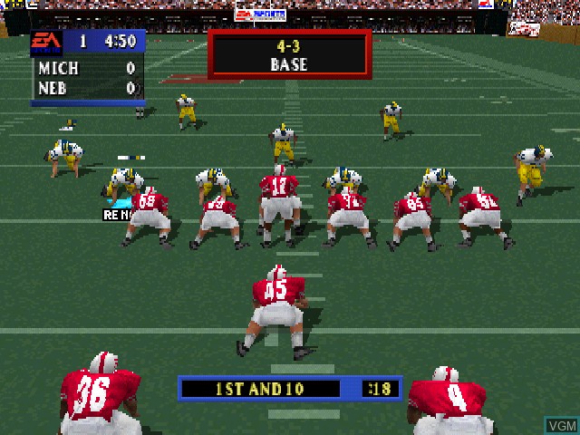Image in-game du jeu NCAA Football 99 sur Sony Playstation