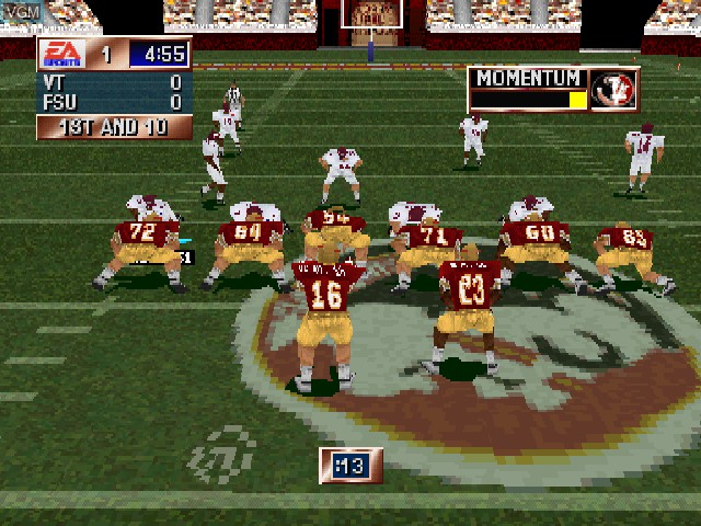 Image in-game du jeu NCAA Football 2001 sur Sony Playstation