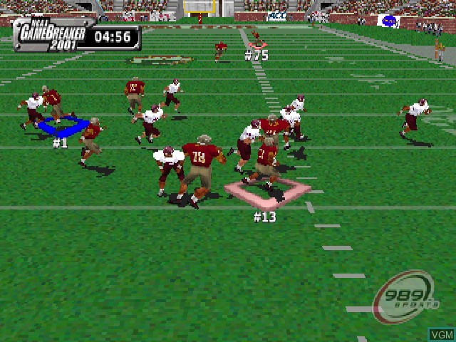 Image in-game du jeu NCAA GameBreaker 2001 sur Sony Playstation