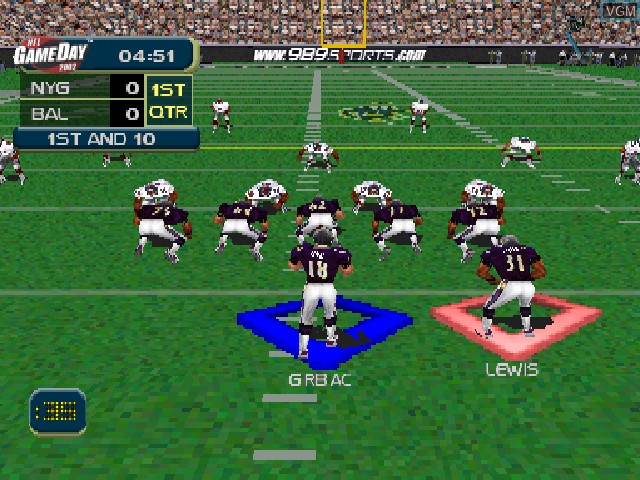 Image in-game du jeu NFL GameDay 2002 sur Sony Playstation