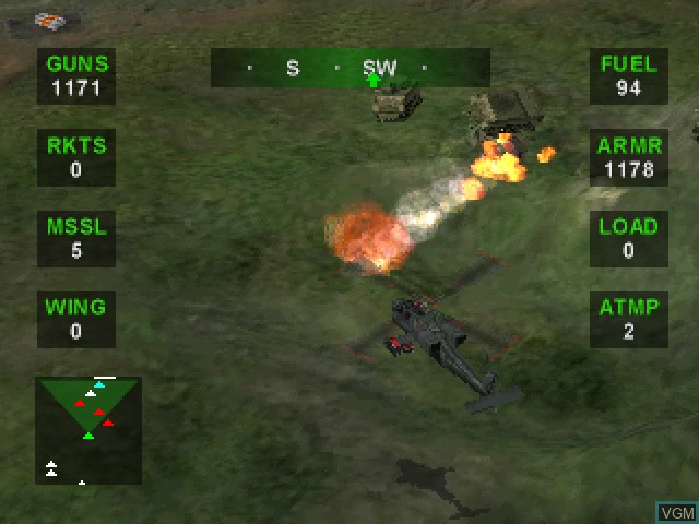 Image in-game du jeu Nuclear Strike sur Sony Playstation