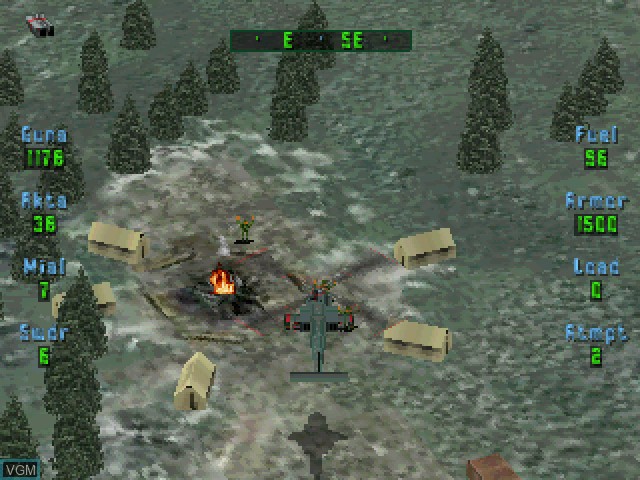 Image in-game du jeu Soviet Strike sur Sony Playstation